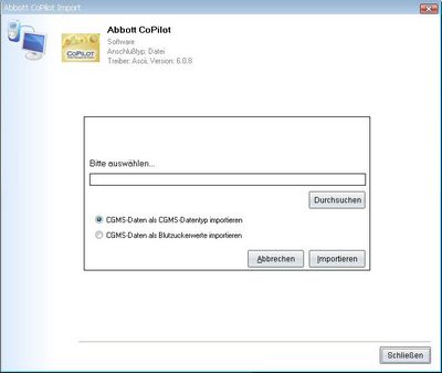 Datenübernahme vom Abbott Copilot ins Diabetes-Tagebuch